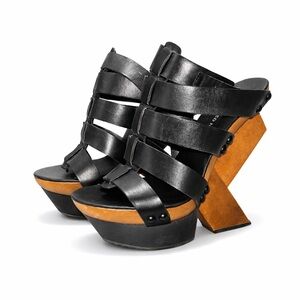 United Nude UN Abstract Rom Architectural Platform Heels Avant Garde EU 39